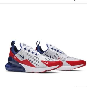 Nike Air Max 270 White Red Navy Athletic Shoes